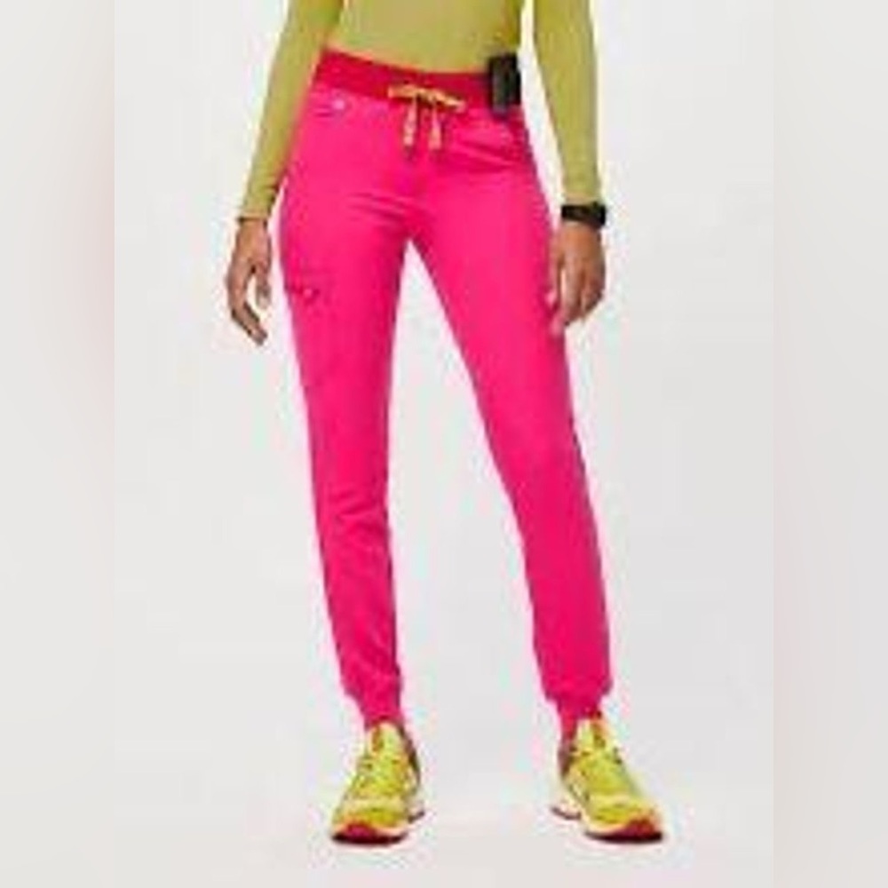 FIGS Zamora Jogger Scrub Pants Shocking Pink